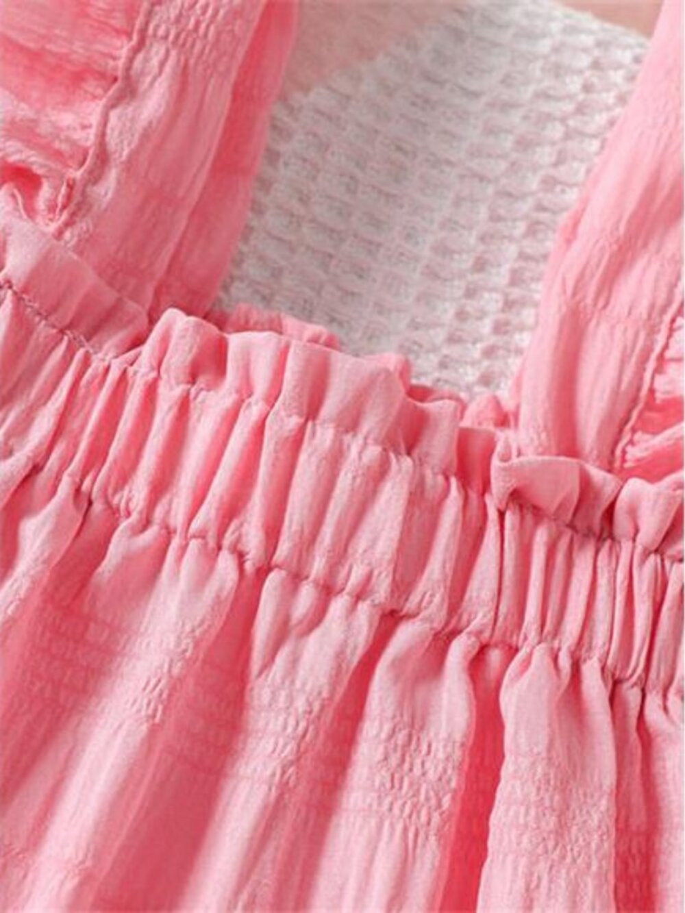 Children's Ruffled Trim Textured Top and Pants Set - Picture 2 of 8